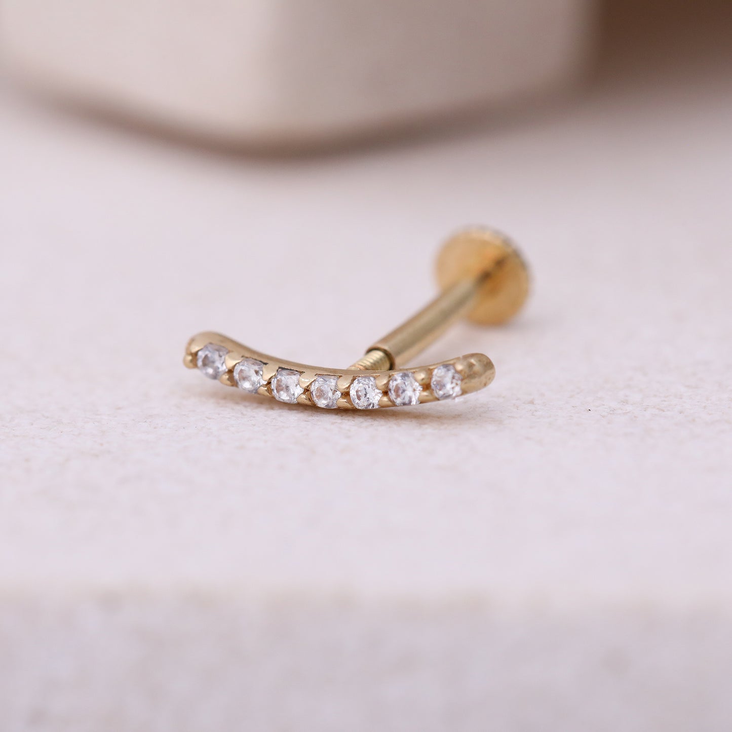 14K Gold Minimalist Piercing