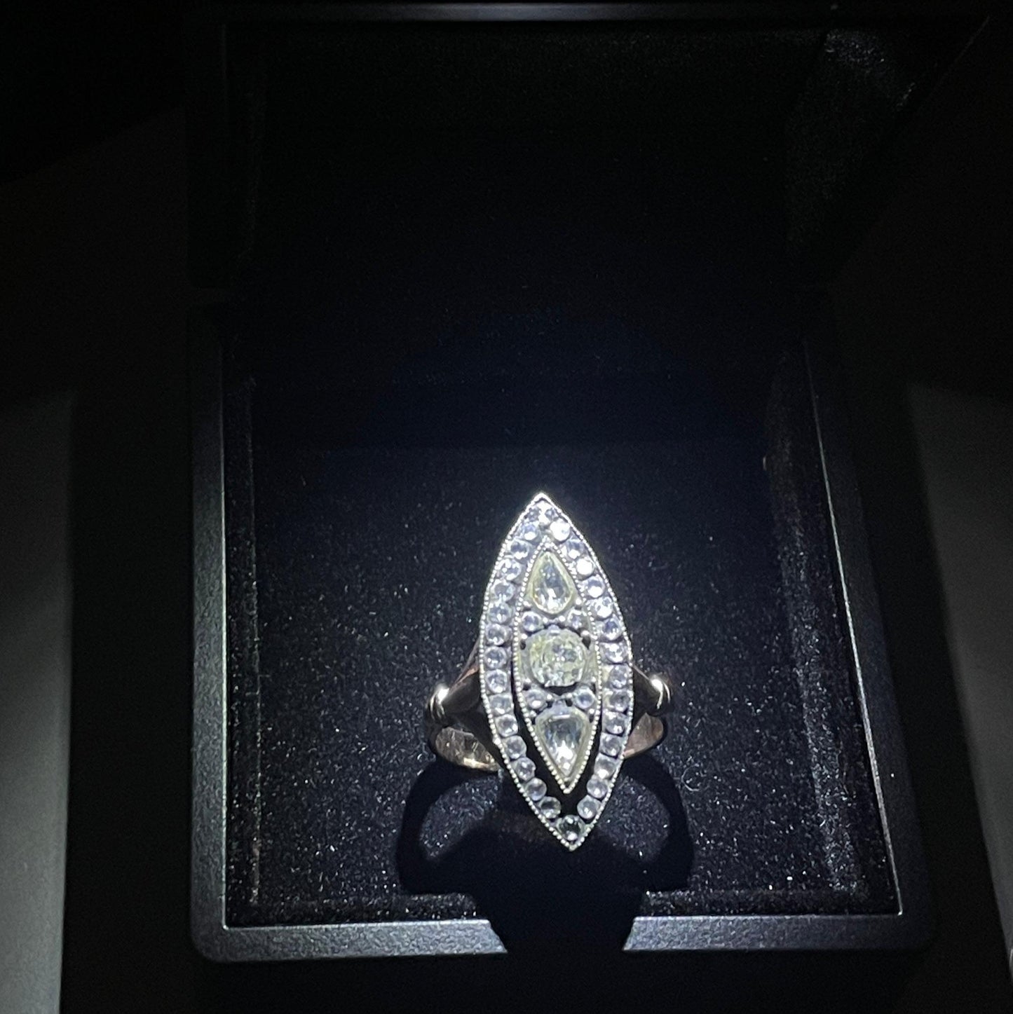 14K Gold Ring with Diamond Stones – Elegant and Unique Design