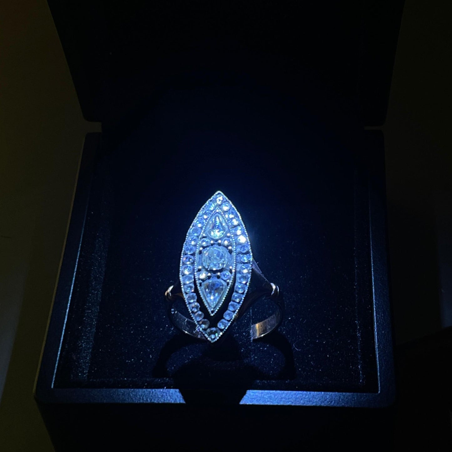 14K Gold Ring with Diamond Stones – Elegant and Unique Design