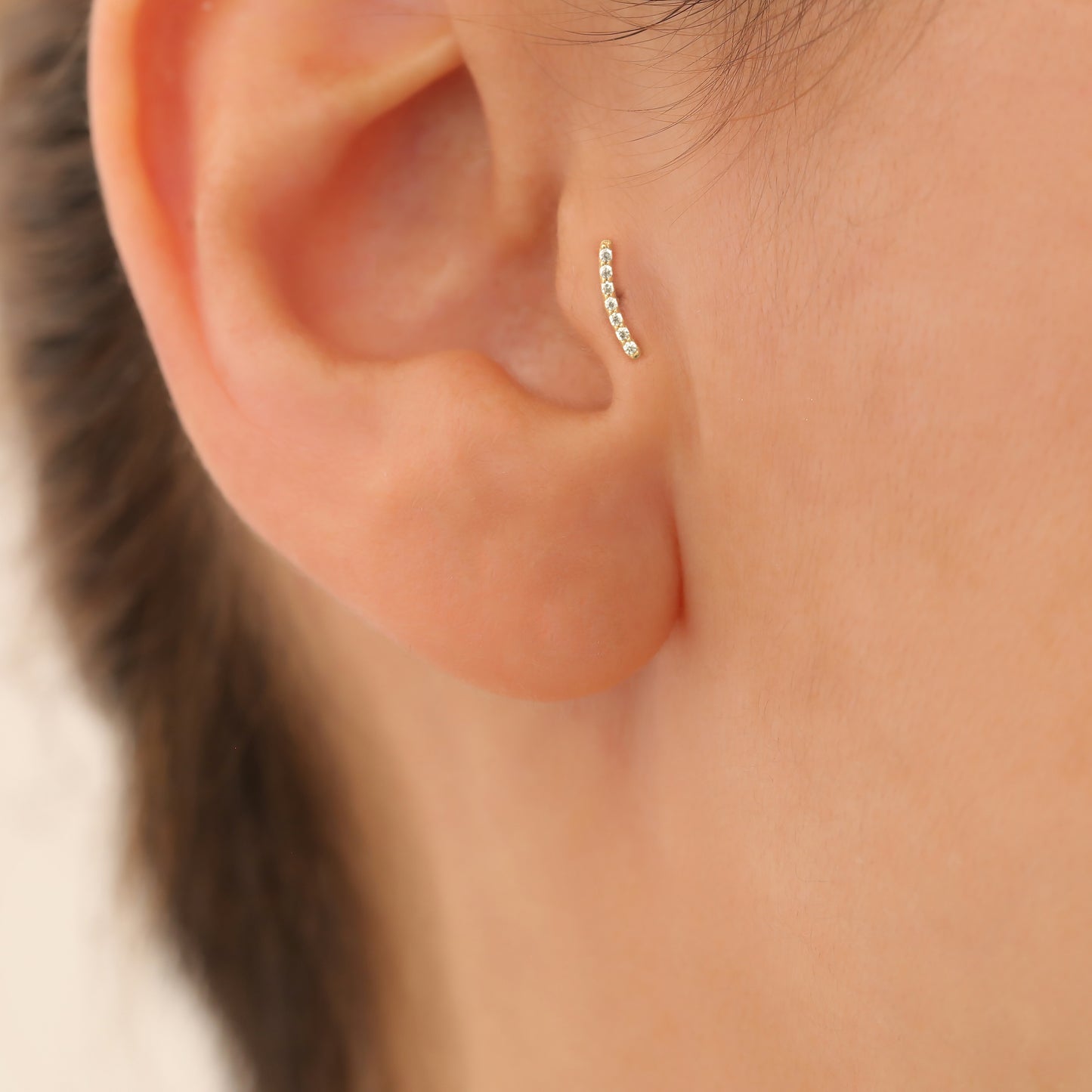 14K Gold Minimalist Piercing